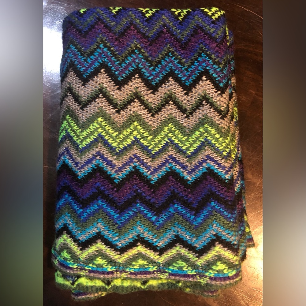 Colorful Chevron Knit Infinity Scarf